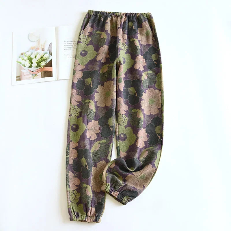2025 New Spring Summer 100% Cotton Crepe Pants